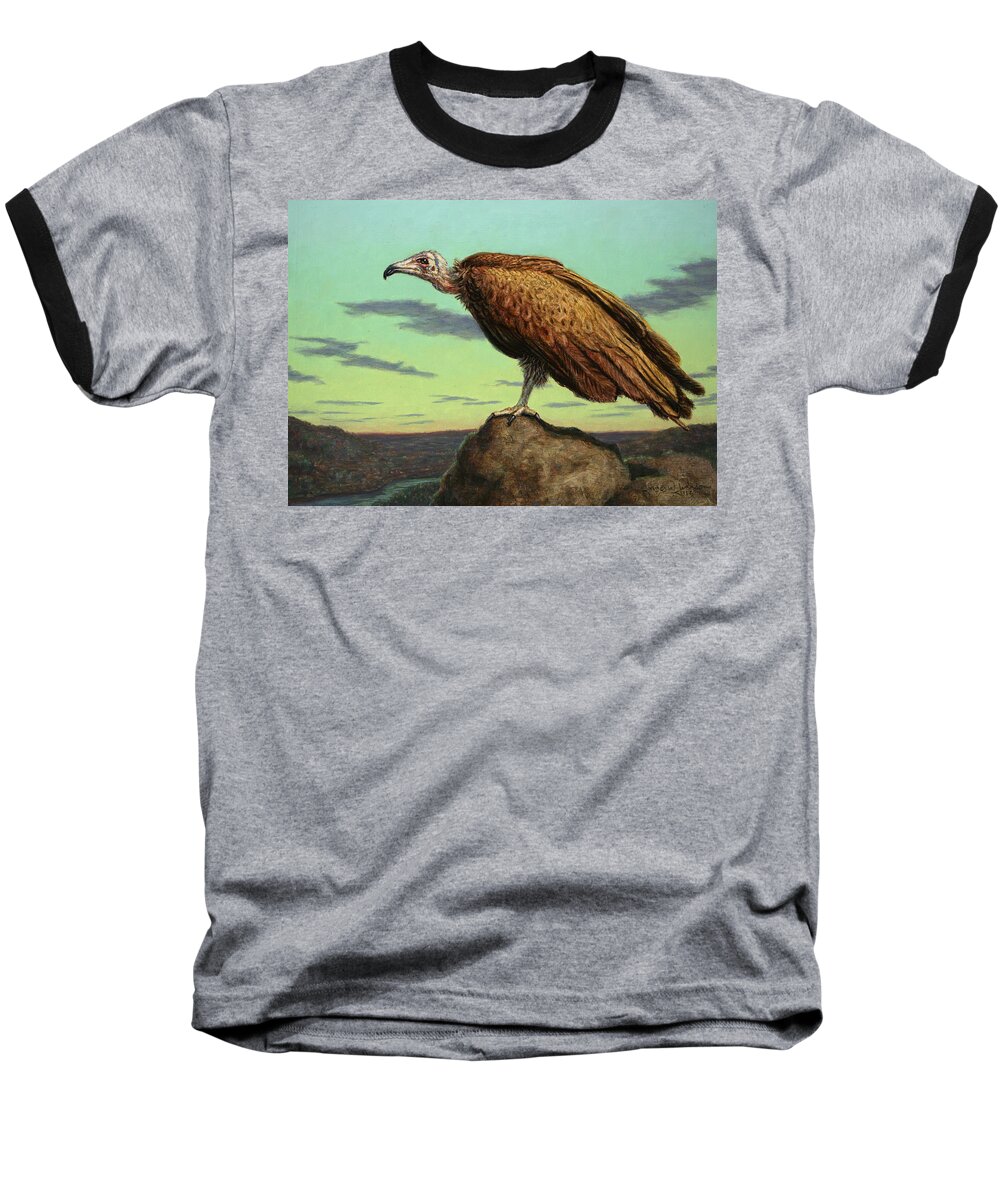 Buzzard Baseball T-Shirt featuring the painting Buzzard Rock by James W Johnson