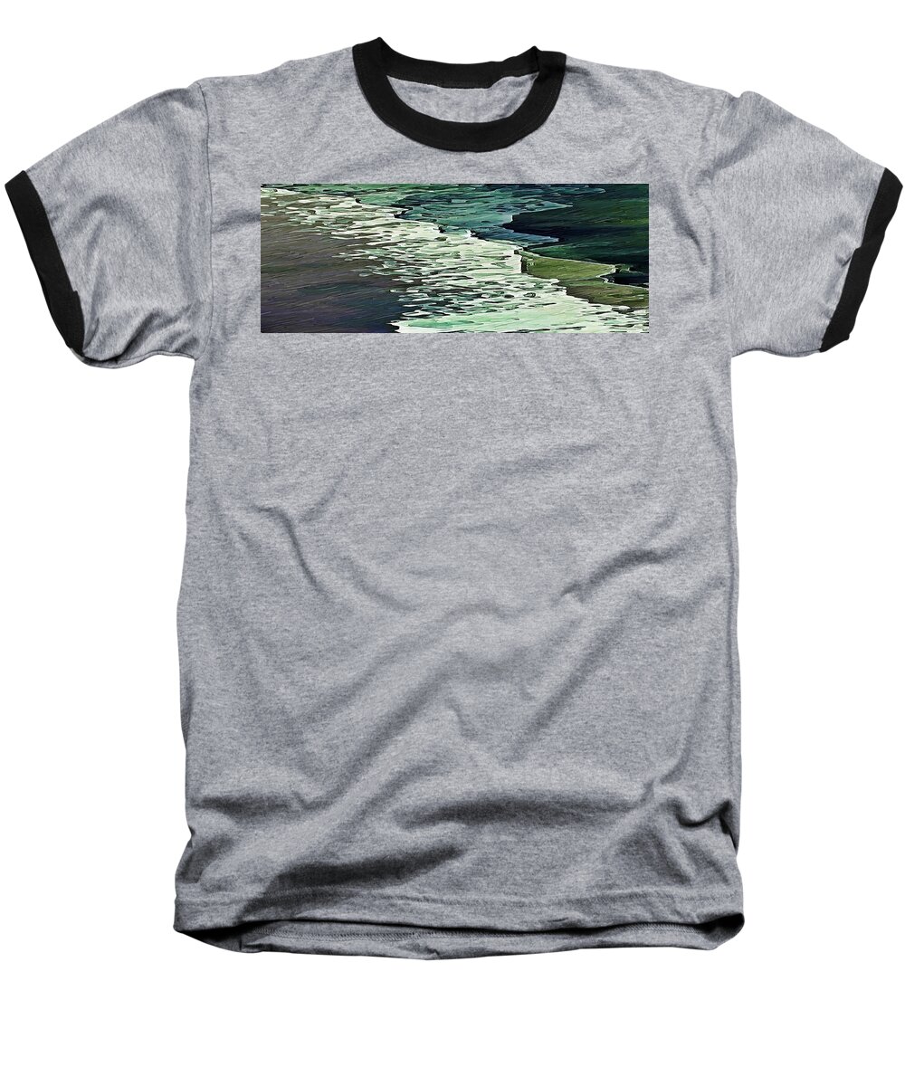Calm Shores Baseball T-Shirt featuring the digital art Calm Shores by David Manlove