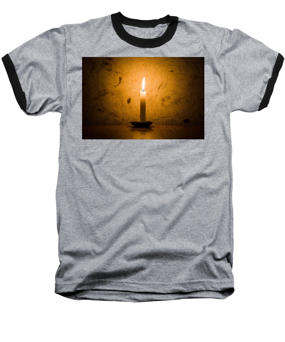 Candle Baseball T-Shirt featuring the photograph Candle by Dutourdumonde Photography