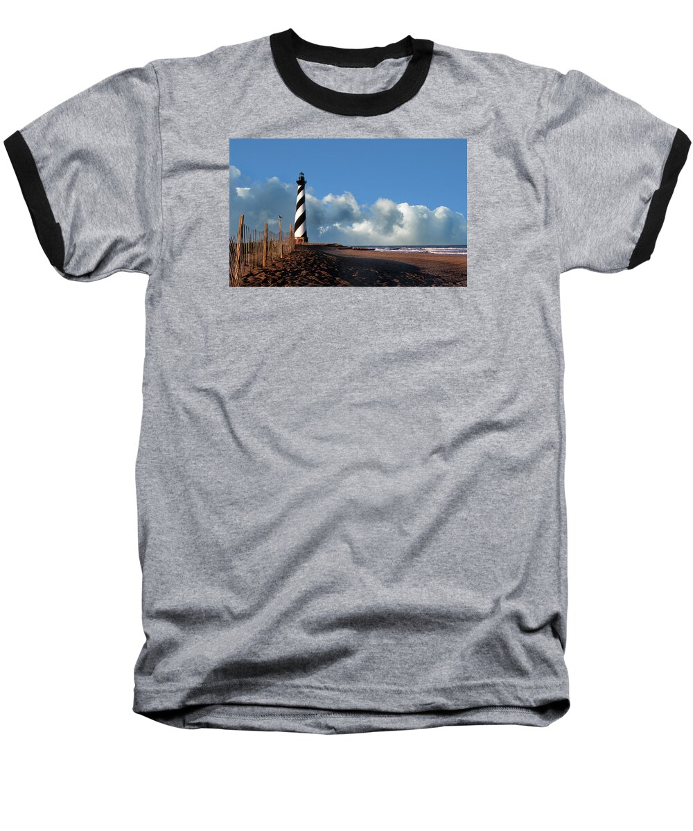 Lighthouses Baseball T-Shirt featuring the photograph Cape Hatteras Lighthouse Nc by Skip Willits