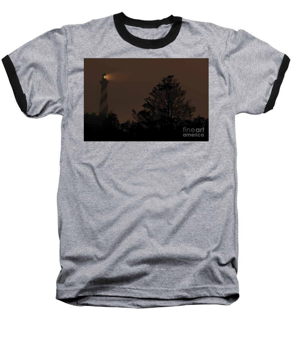 Light Baseball T-Shirt featuring the photograph Cape Hatteras Lighthouse by Dawn Gari