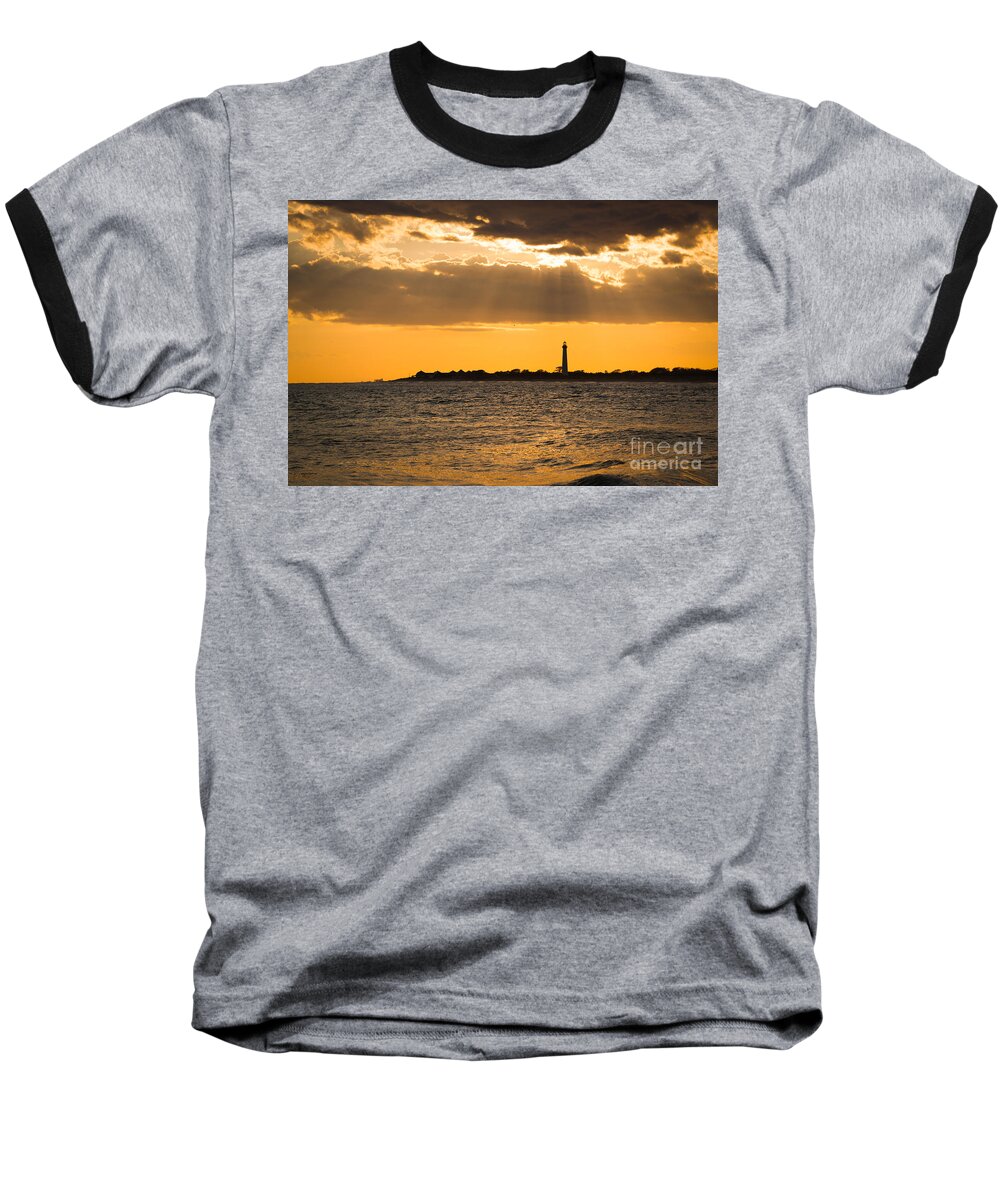 Cape May Baseball T-Shirt featuring the photograph Cape May Sun Rays by Michael Ver Sprill