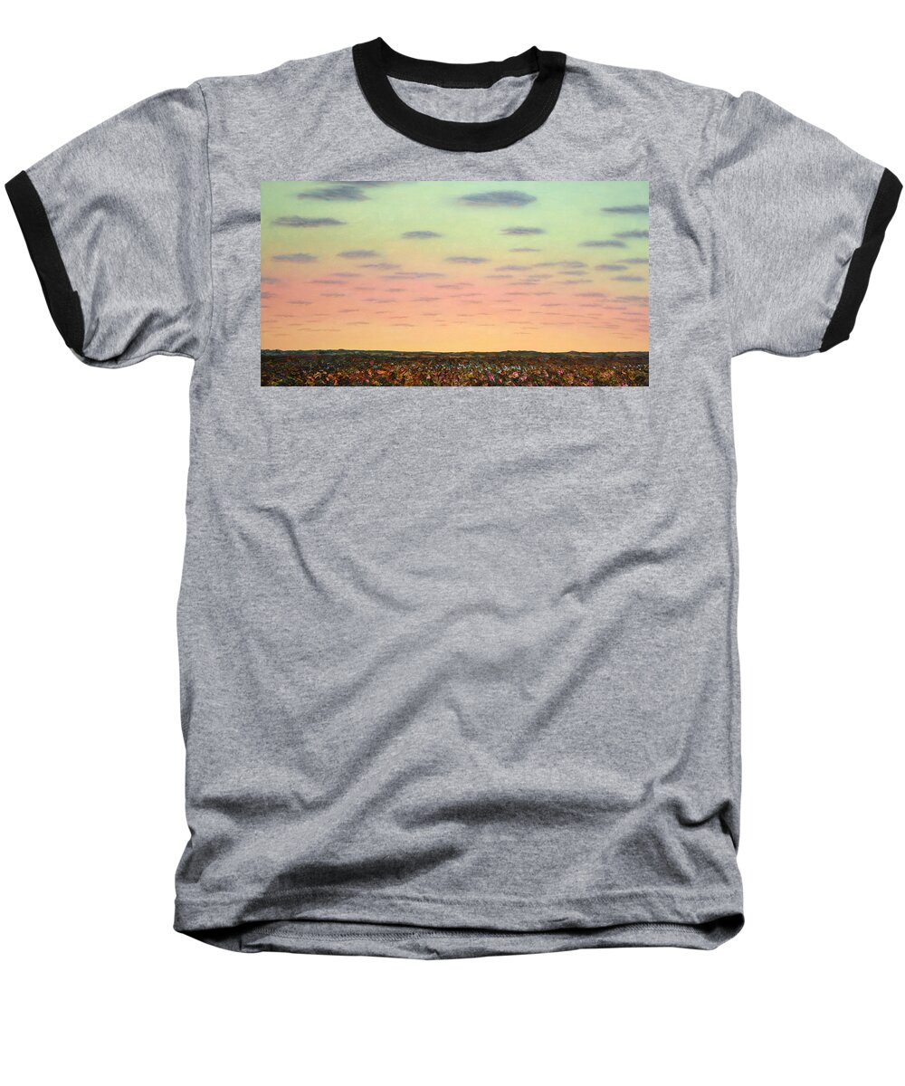 Sunrise Baseball T-Shirt featuring the painting Caprock Sunrise by James W Johnson