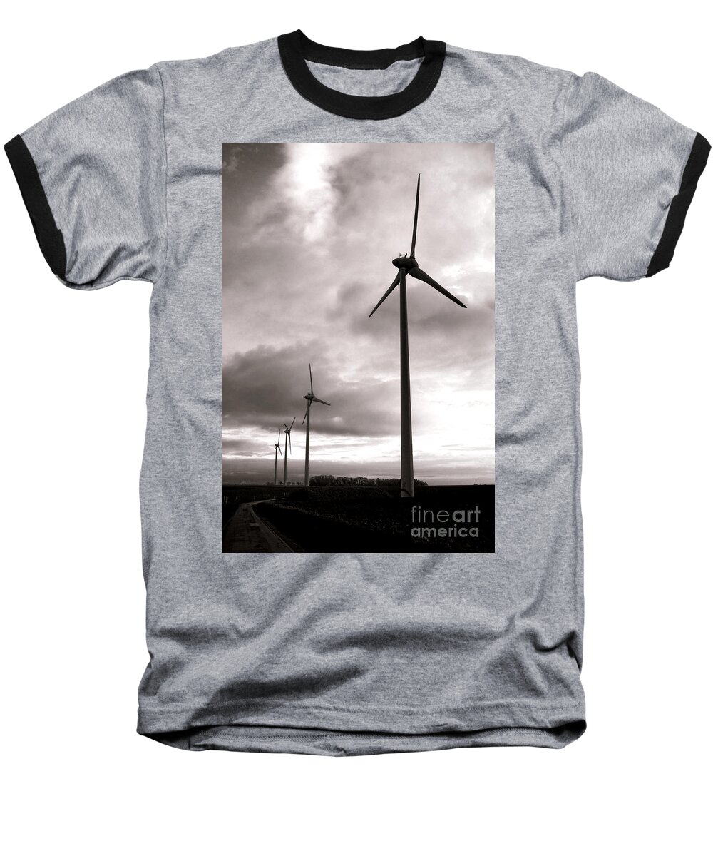 Windmill Baseball T-Shirt featuring the photograph Catch the Wind by Olivier Le Queinec