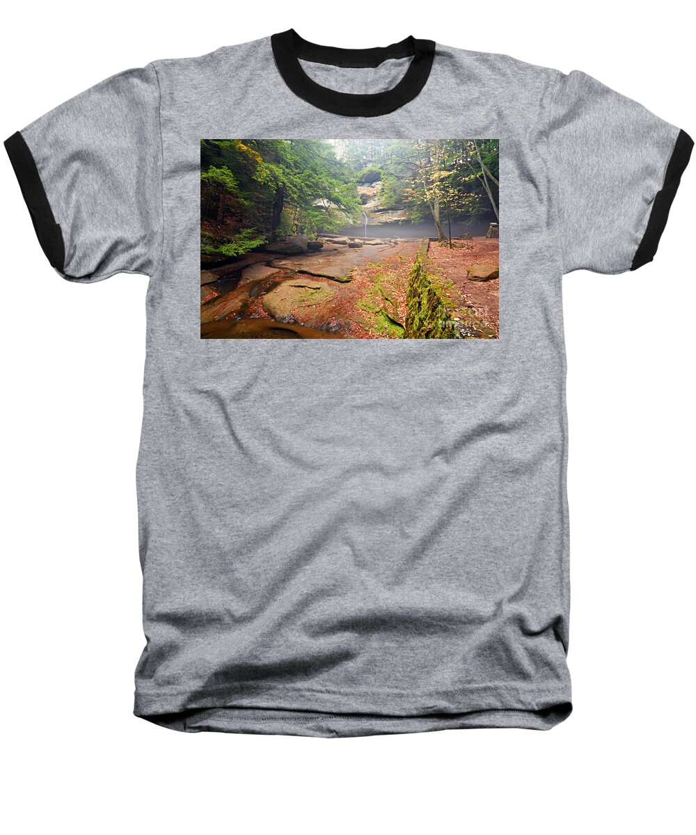 Photography Baseball T-Shirt featuring the photograph Cedar Falls by Larry Ricker
