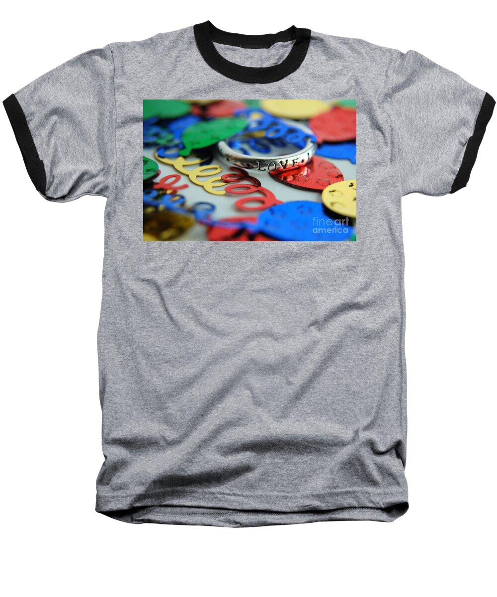 Celebrate Baseball T-Shirt featuring the digital art Celebrate Love by Margie Chapman