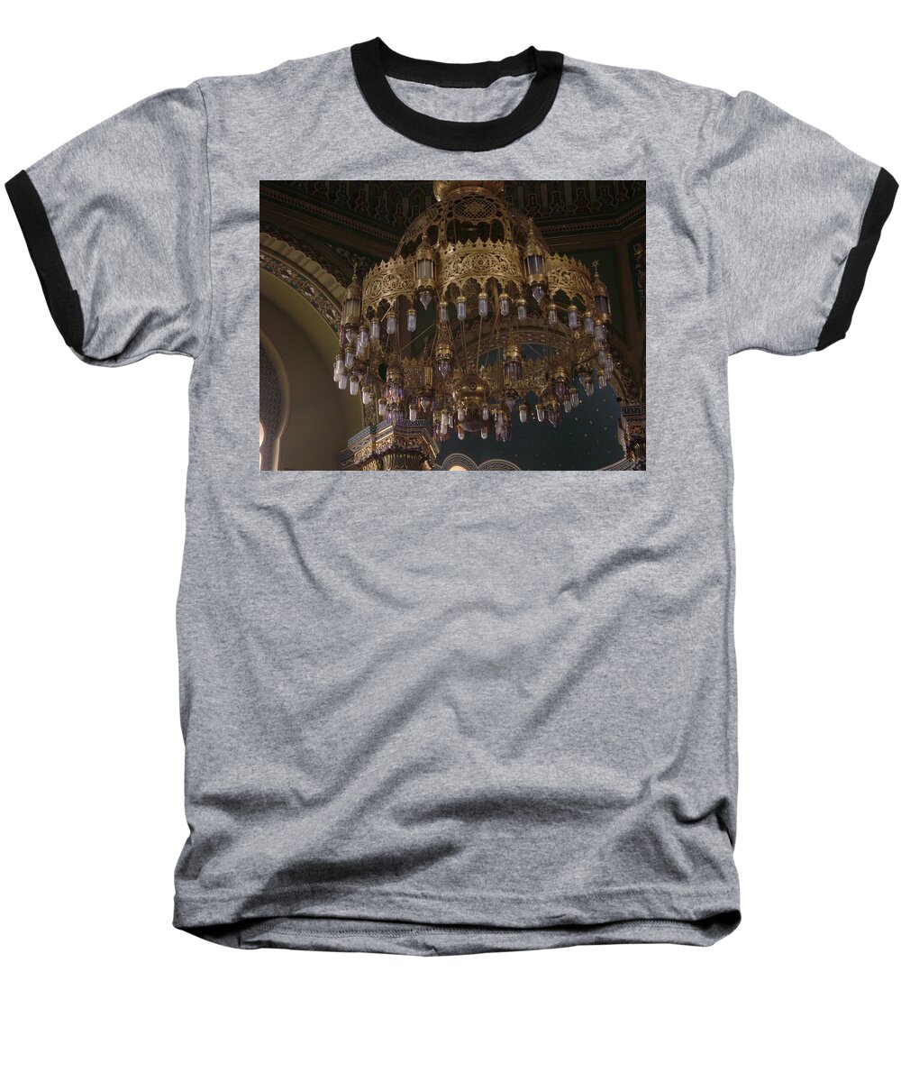  Chandelier Baseball T-Shirt featuring the photograph Chandelier by Moshe Harboun