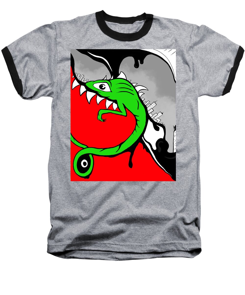 Lizard Baseball T-Shirt featuring the digital art Change by Craig Tilley