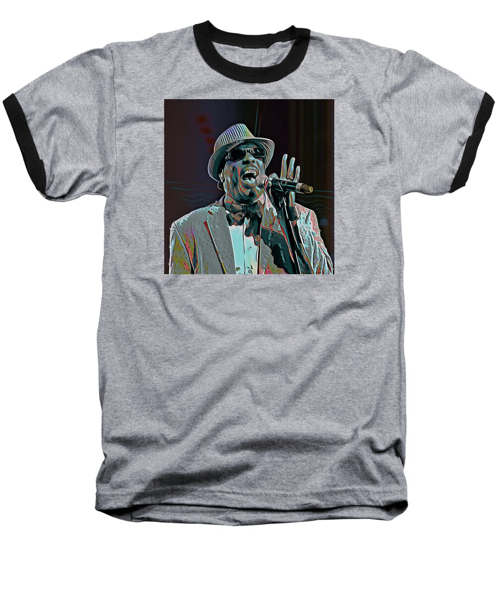 Charlie Wilson Baseball T-Shirt featuring the painting Charlie Wilson by Fli Art