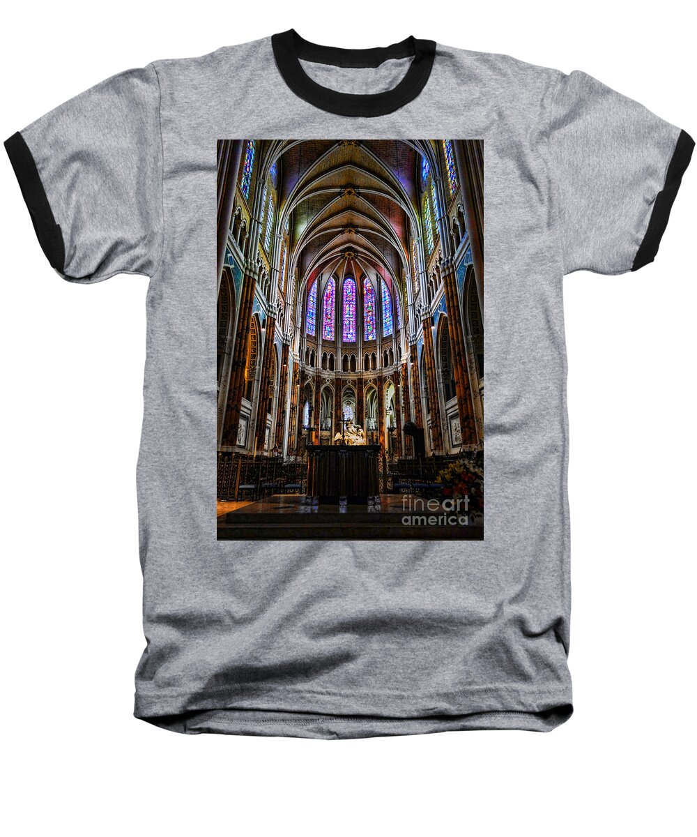 France Baseball T-Shirt featuring the photograph Chartres by Olivier Le Queinec