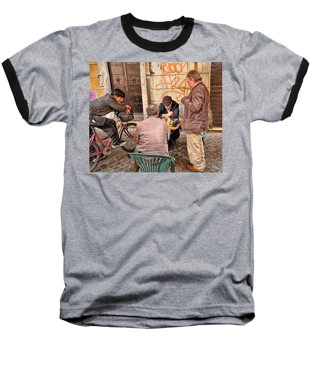  Baseball T-Shirt featuring the photograph Chess Game by Bill Howard
