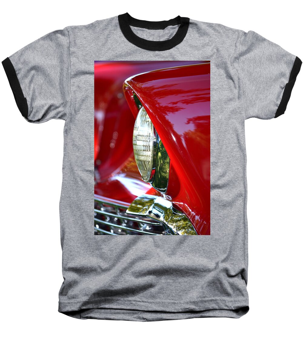  Baseball T-Shirt featuring the photograph Chevy Headlight by Dean Ferreira