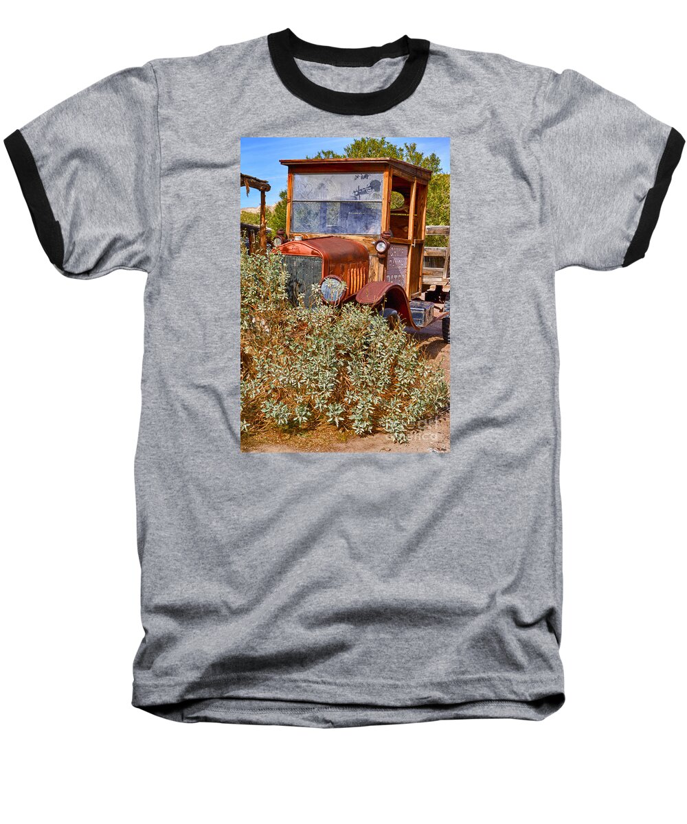 Antique Baseball T-Shirt featuring the photograph China Ranch Truck by Jerry Fornarotto