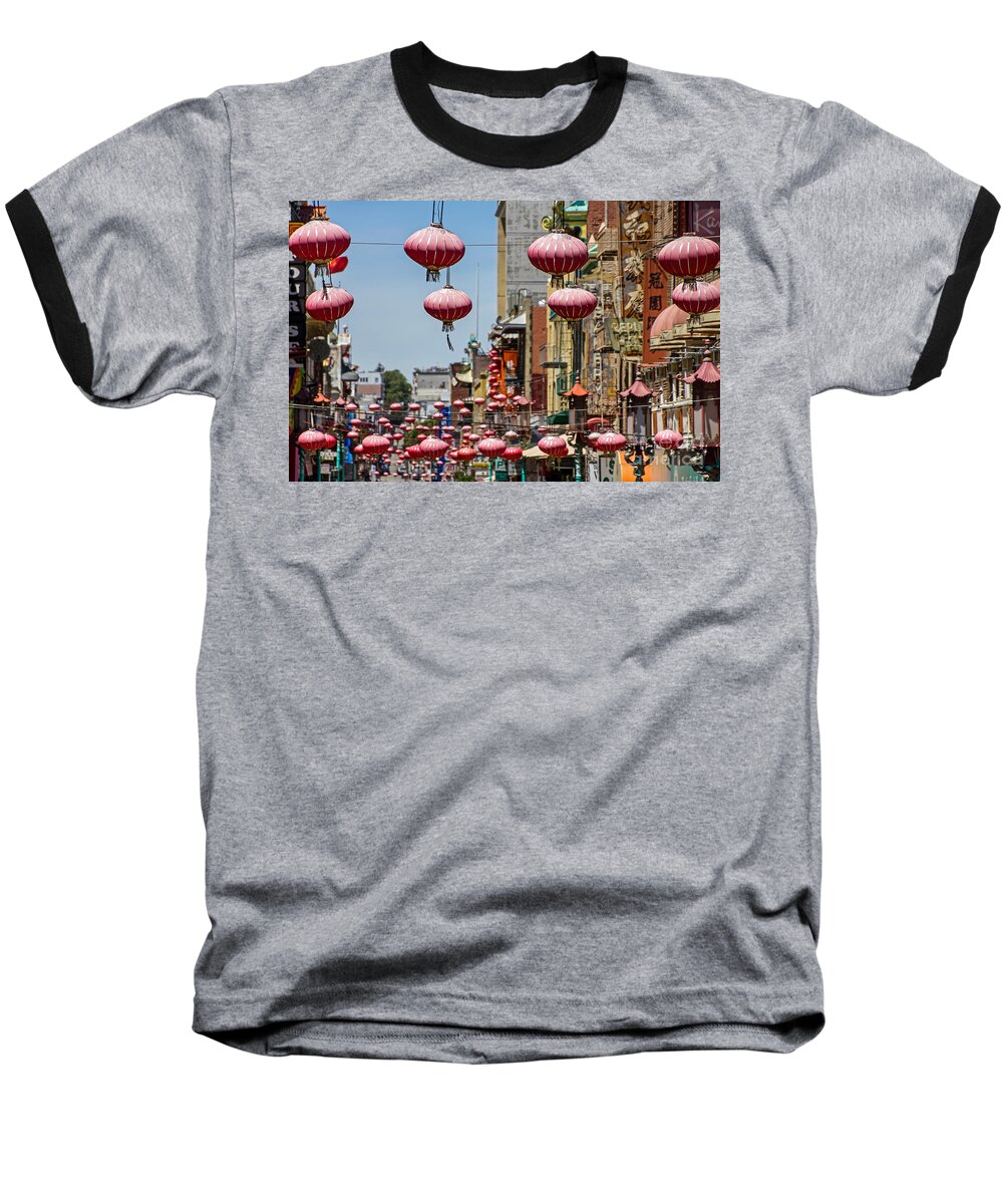 Blue Baseball T-Shirt featuring the photograph Chinatown Lanterns by Kate Brown
