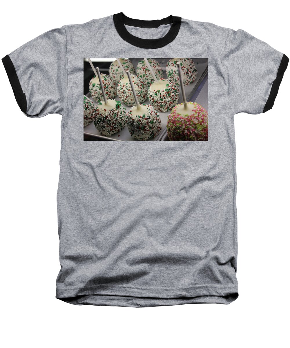 Christmas Photographs Baseball T-Shirt featuring the photograph Christmas Candy Apples by Bill Owen