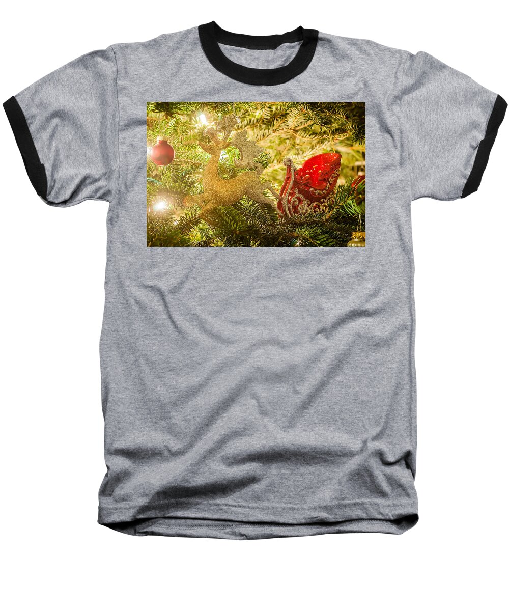 Artificial Baseball T-Shirt featuring the photograph Christmas Tree Ornaments by Alex Grichenko