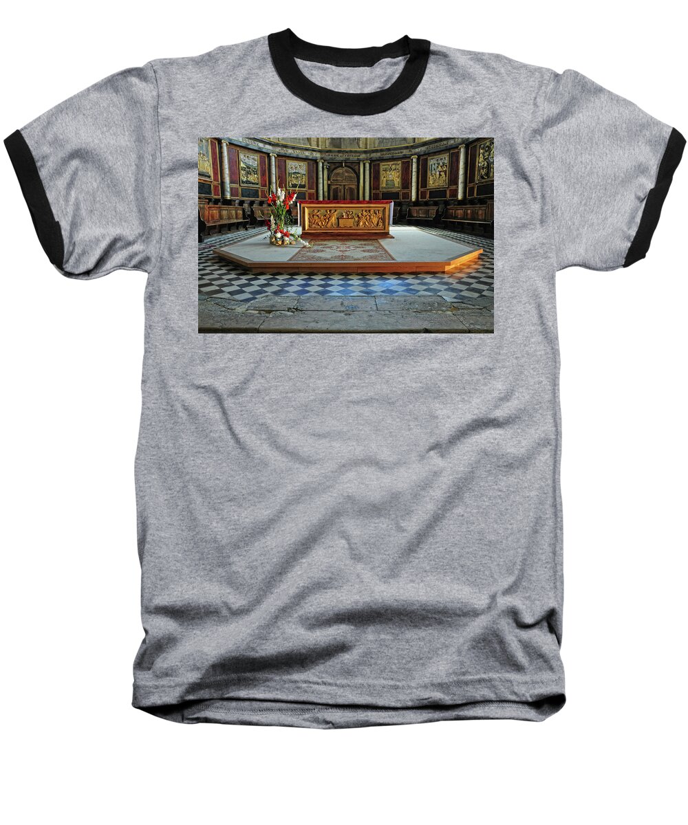 Church Baseball T-Shirt featuring the photograph Church Alter Provence France by Dave Mills