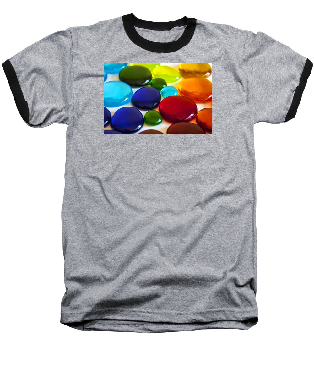 Colors Baseball T-Shirt featuring the photograph Circles of Color by Cathy Kovarik