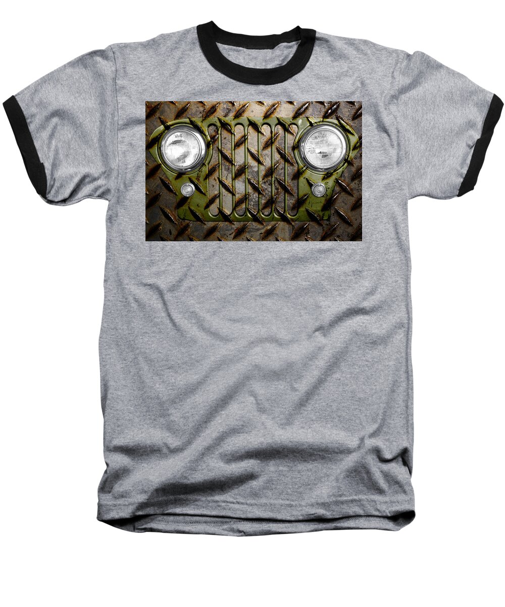 Jeep Baseball T-Shirt featuring the photograph Civilian Jeep- Olive Green by Luke Moore