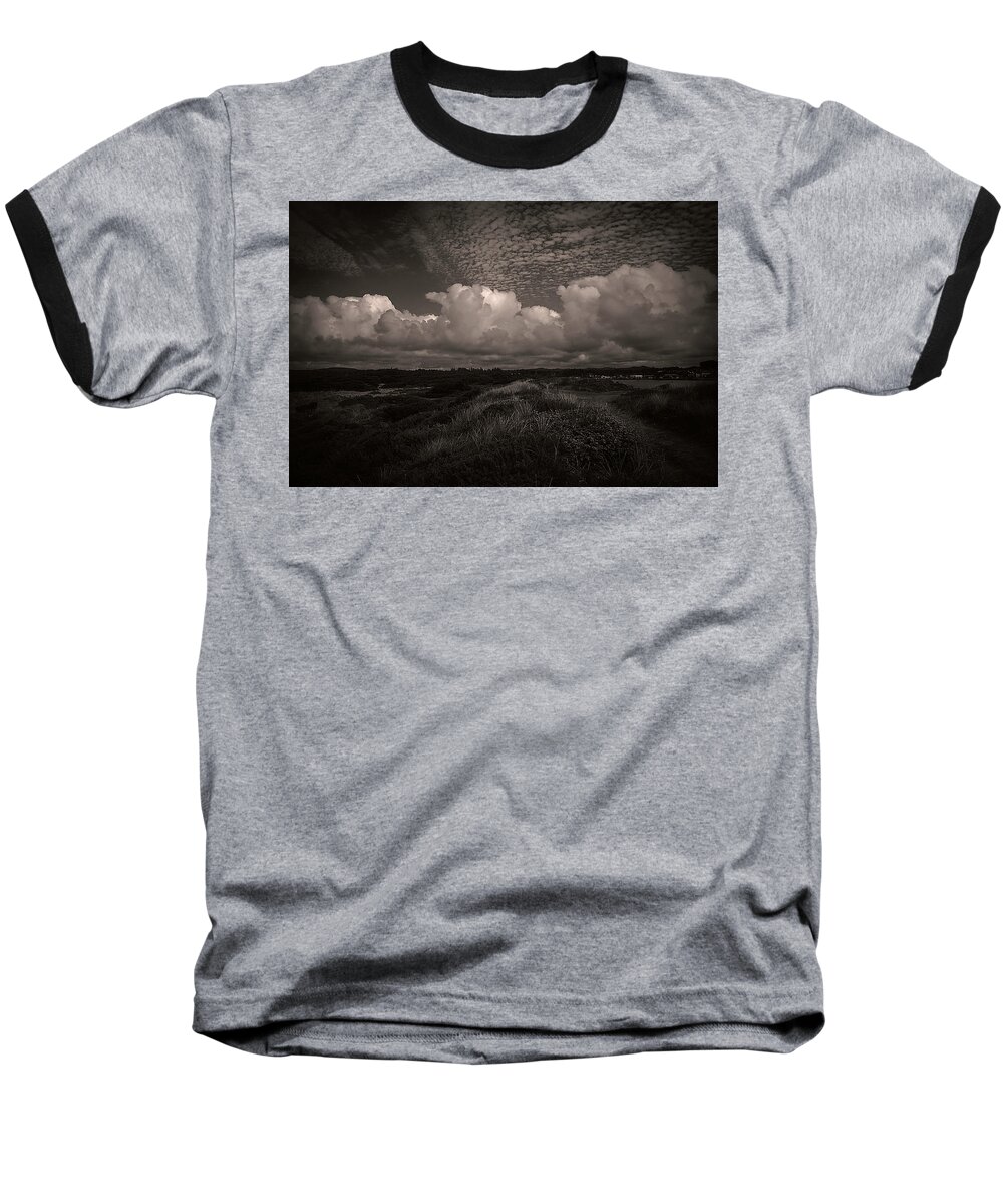 Clouds Baseball T-Shirt featuring the photograph Coastal Grasslands by Melanie Lankford Photography