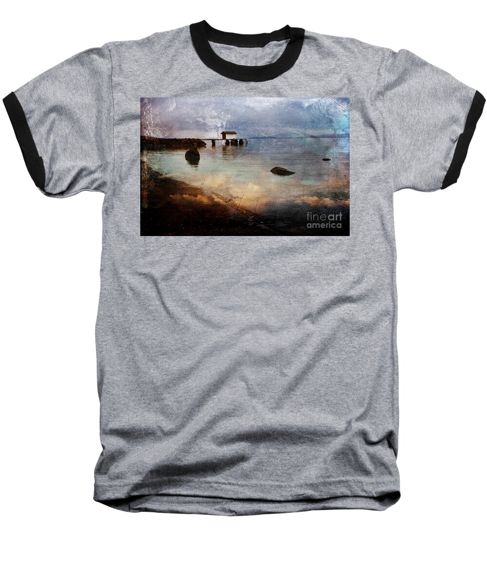 Boat_house Baseball T-Shirt featuring the photograph Coastal Path by Randi Grace Nilsberg