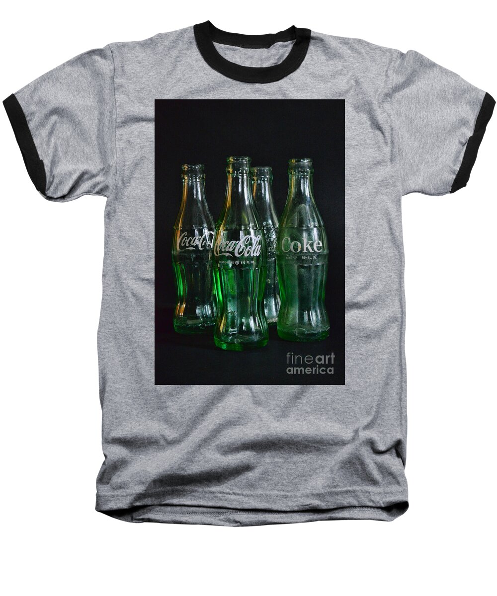 Paul Ward Baseball T-Shirt featuring the photograph Coke Bottles from the 1950s by Paul Ward