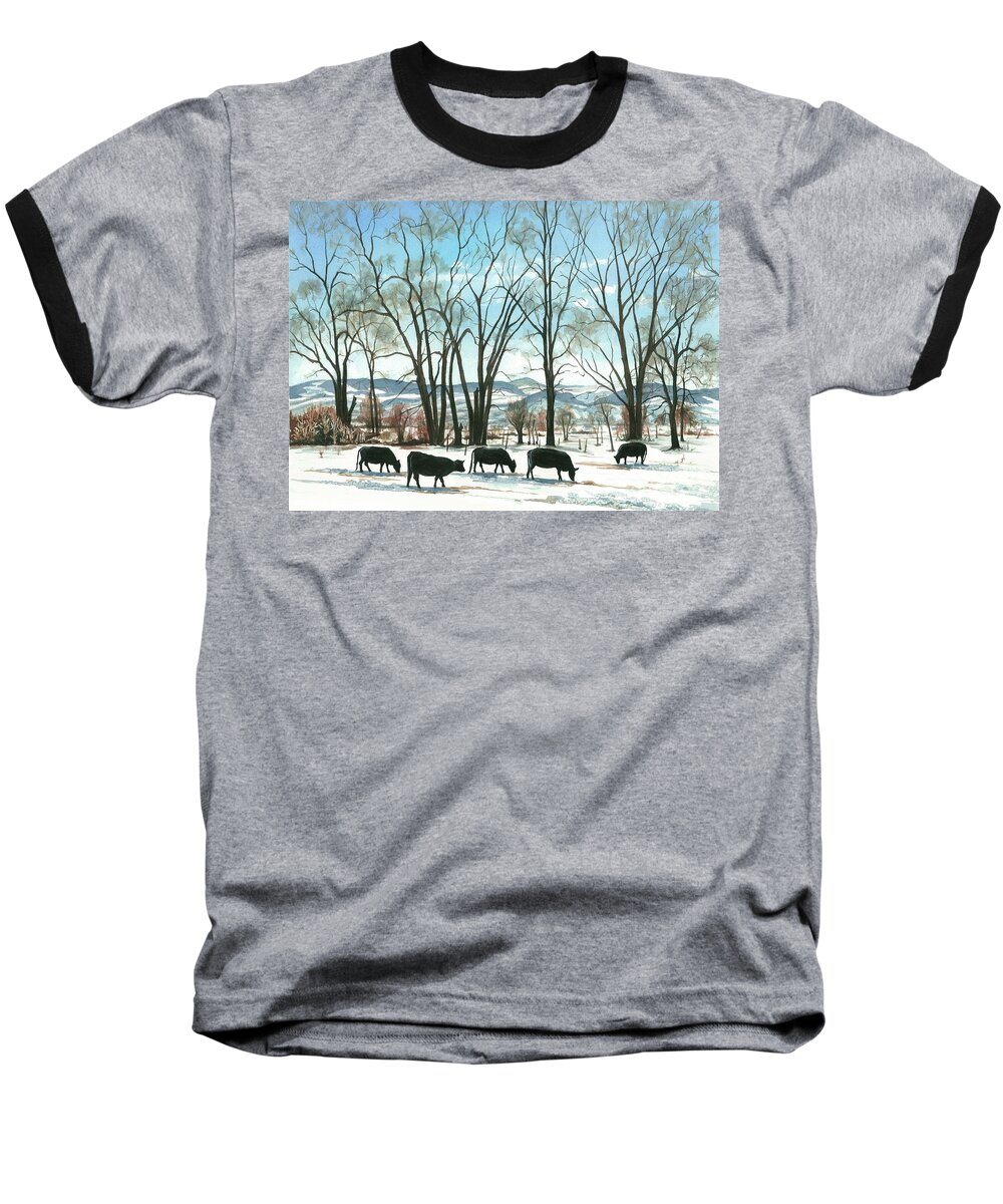 Water Color Paintings Baseball T-Shirt featuring the painting Colorado High Country by Barbara Jewell