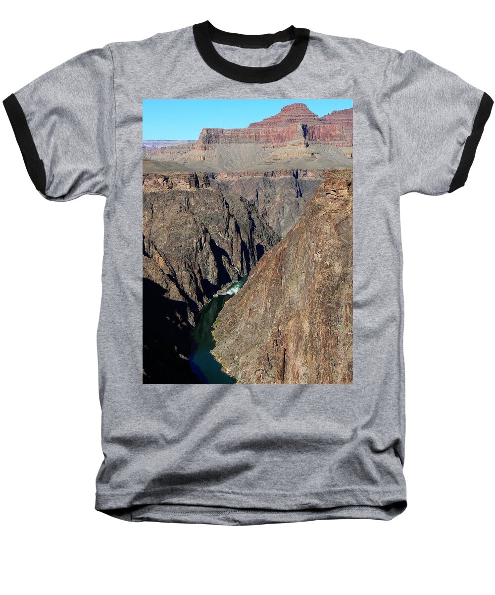 Grand Canyon Baseball T-Shirt featuring the photograph Colorado River from Plateau Point by Scott Rackers
