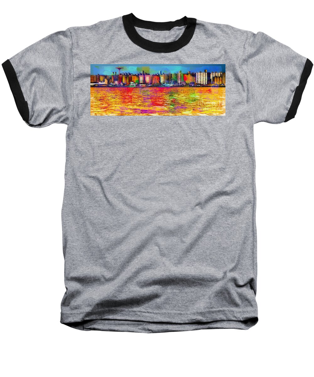 Coney Island Baseball T-Shirt featuring the photograph Colorful Coney Island by Lilliana Mendez