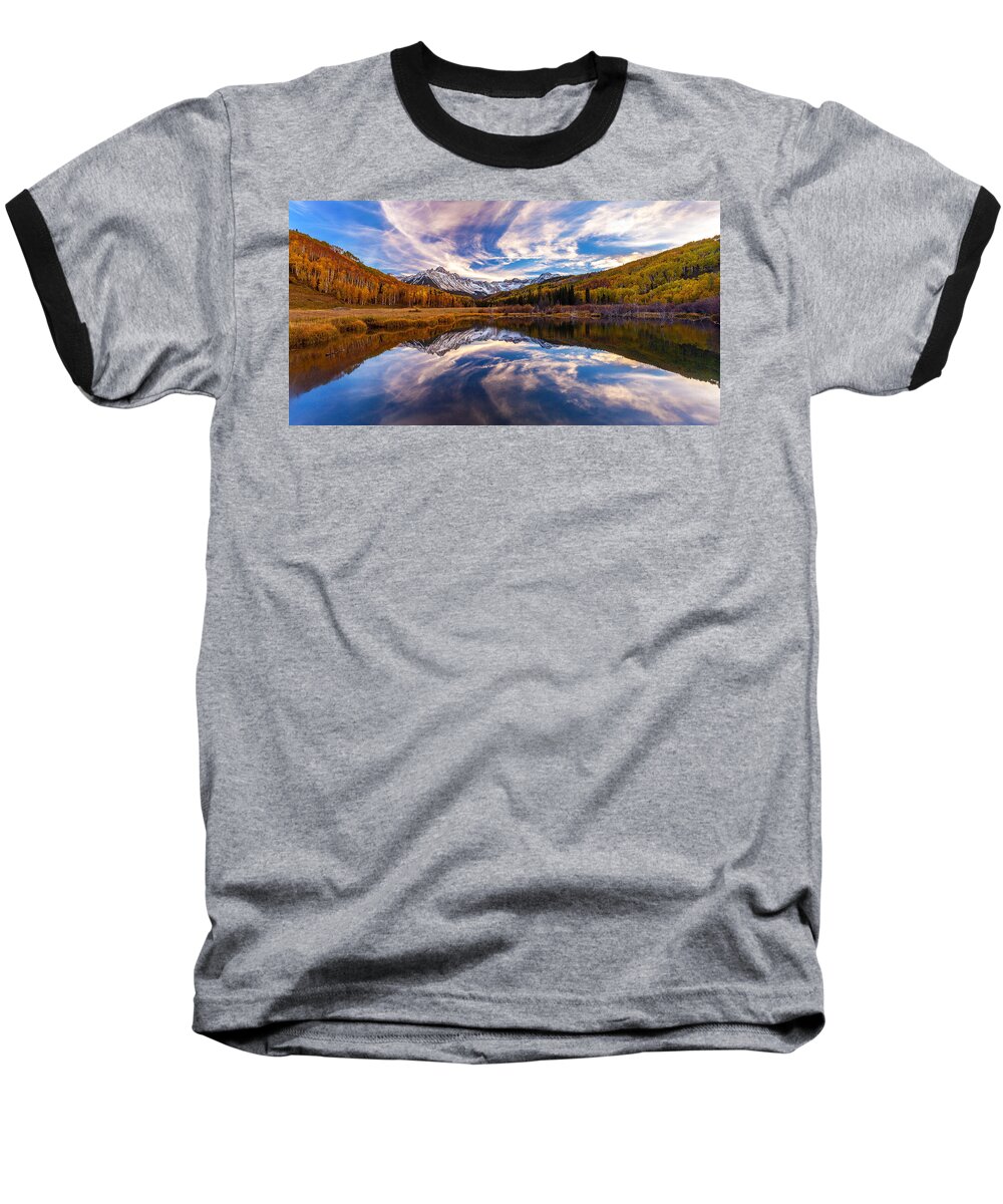 Nature Baseball T-Shirt featuring the photograph Colorful Reflection by Steven Reed