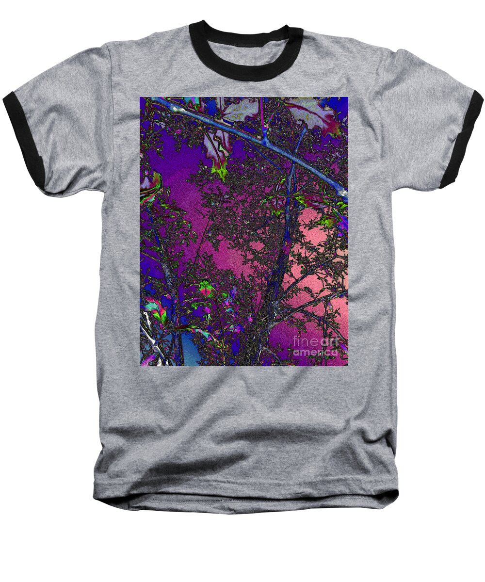 Abstract Baseball T-Shirt featuring the painting Colors of Midnight by Robyn King