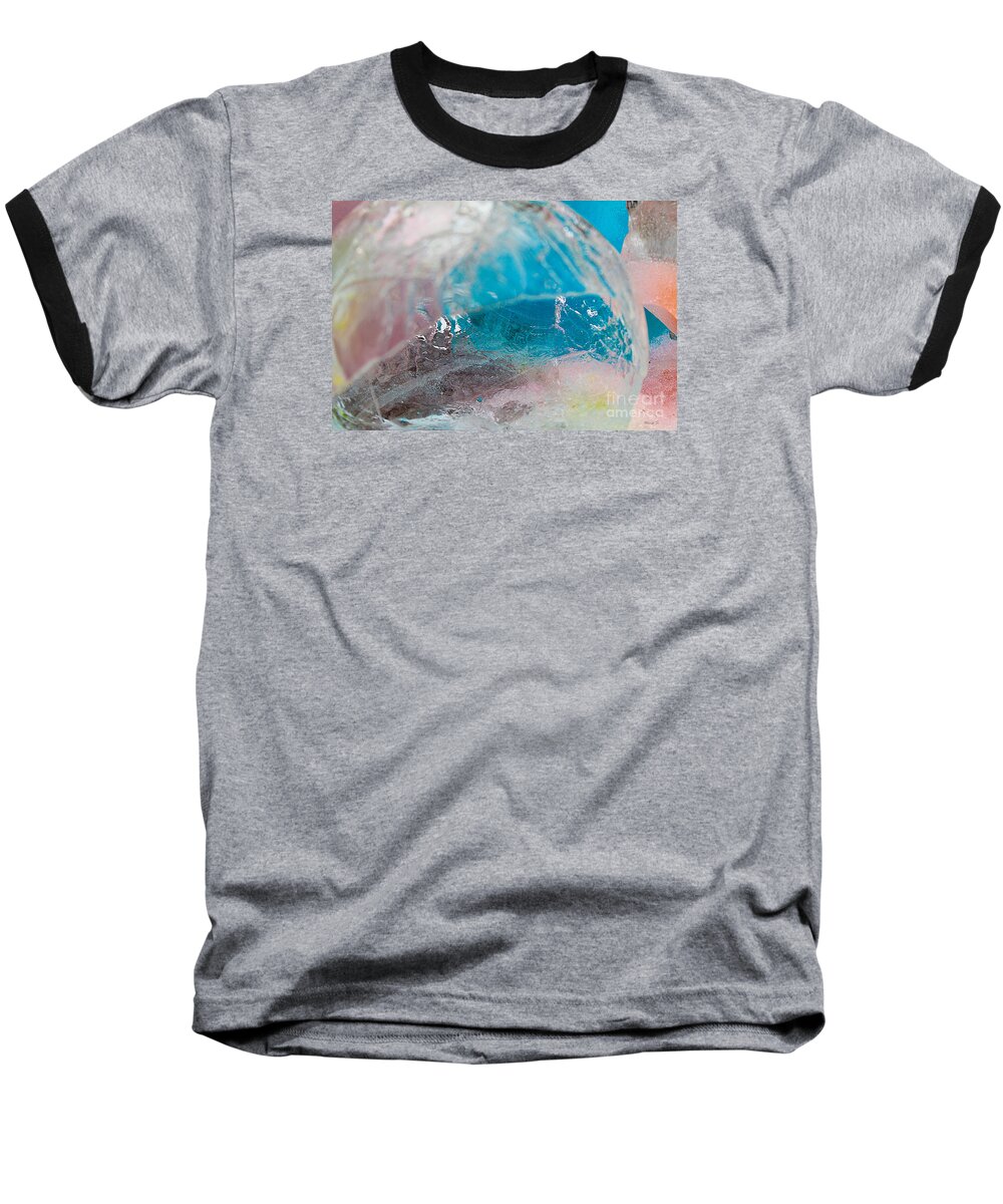 Cotton Candy Baseball T-Shirt featuring the photograph Coloured Ice Creation Print #4 by Nina Silver