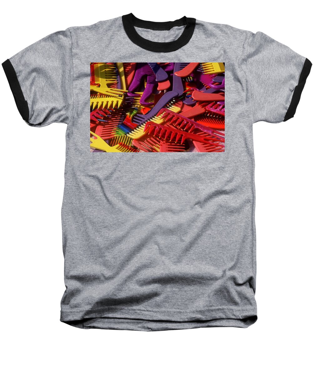 Abstracts Baseball T-Shirt featuring the photograph Combs by Rodney Lee Williams
