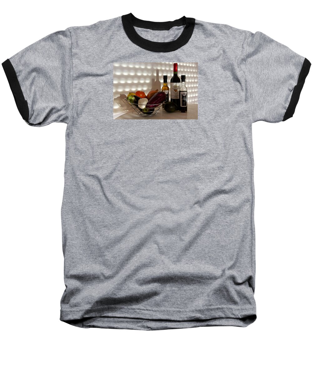 Food Baseball T-Shirt featuring the photograph Come Dine With Me I Am Cooking Italian Tonight by Venetia Featherstone-Witty