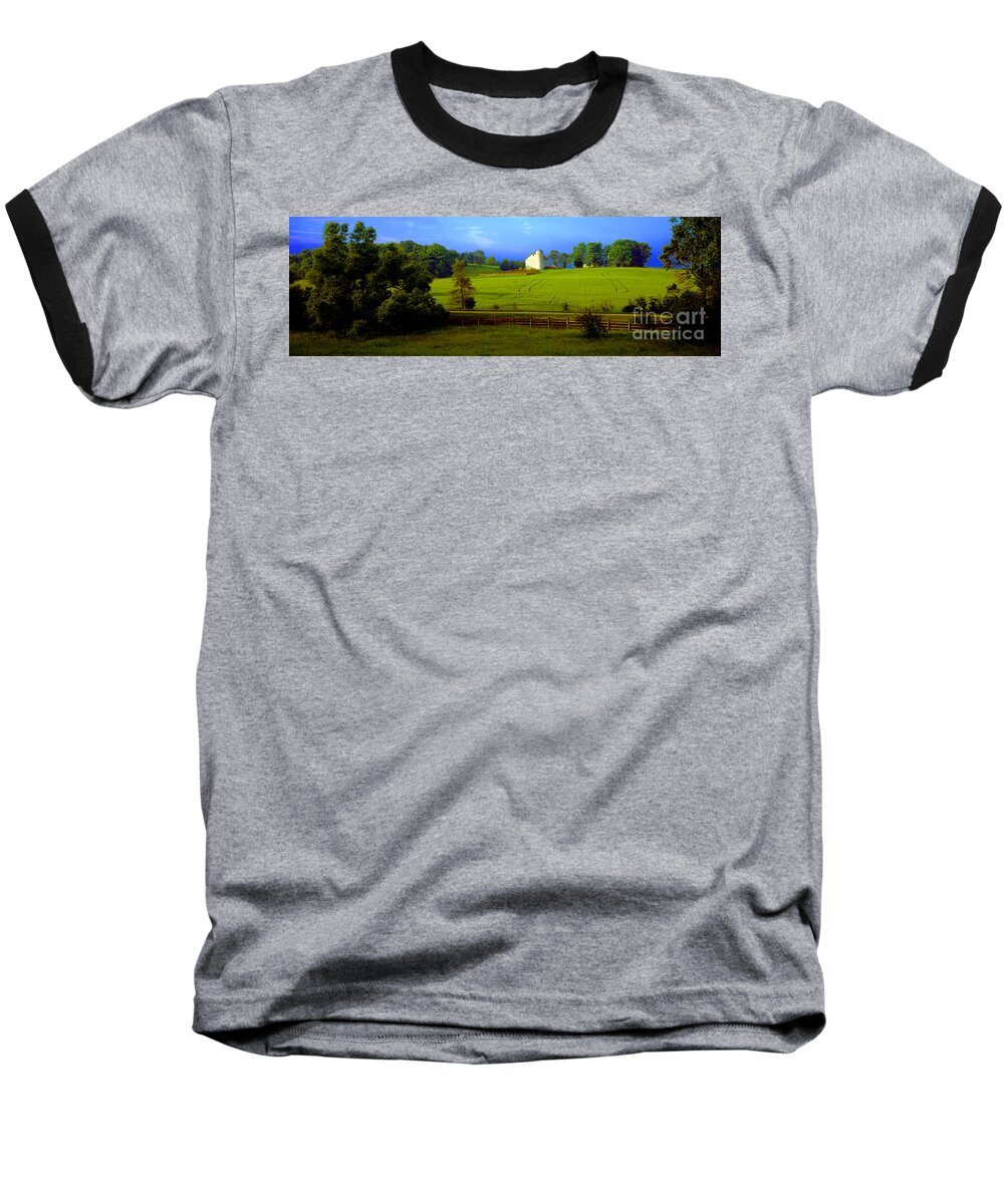 Conley Baseball T-Shirt featuring the photograph Conley road farm spring time by Tom Jelen