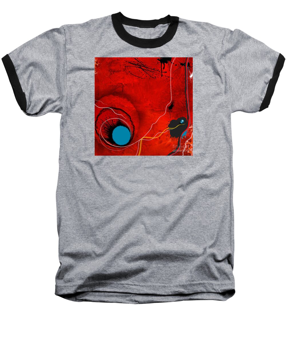 Abstract Baseball T-Shirt featuring the painting Consciousness of the Inanimate by Paul Davenport