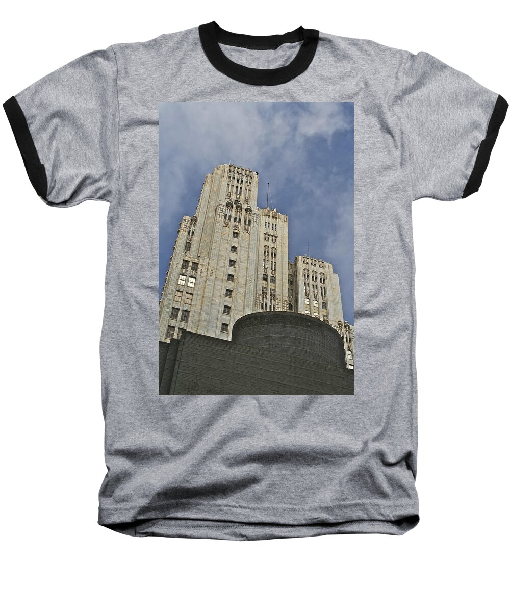 Pacific Bell And Telephone Baseball T-Shirt featuring the photograph Corporate Monolith by SC Heffner