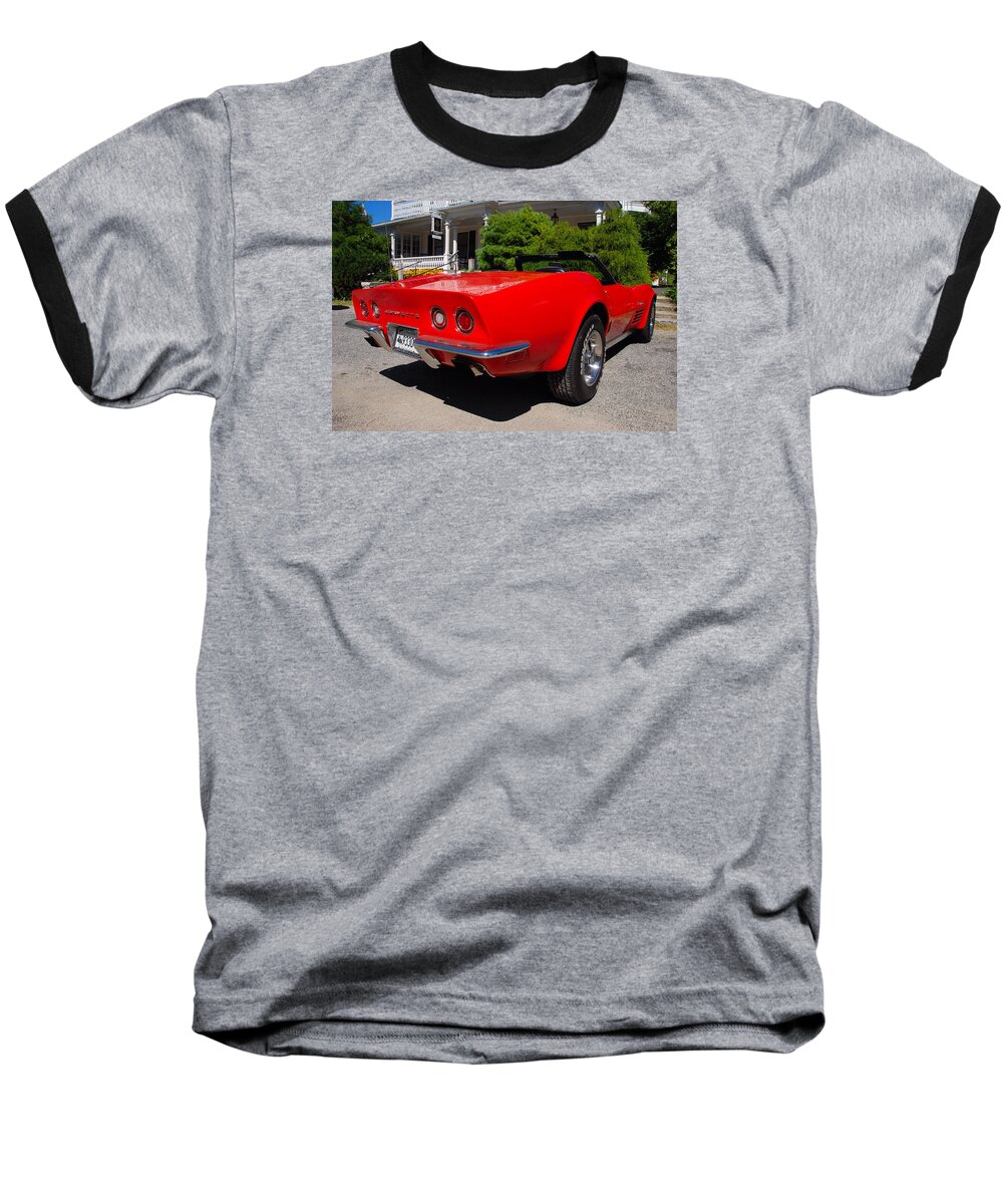 Automobiles Baseball T-Shirt featuring the photograph Corvette Stingray 1970 by John Schneider