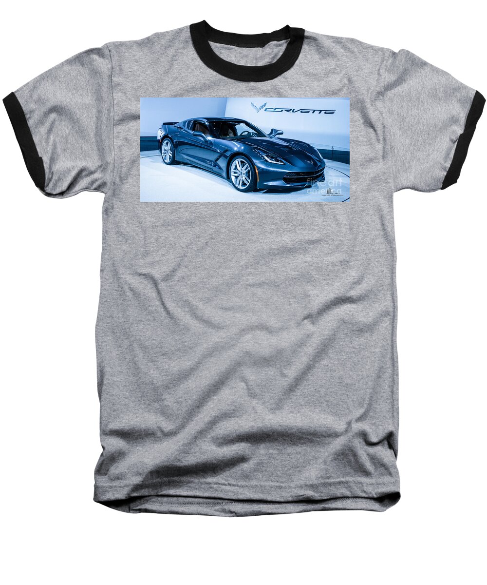 Corvette Baseball T-Shirt featuring the photograph Corvette Stingray by Ronald Grogan