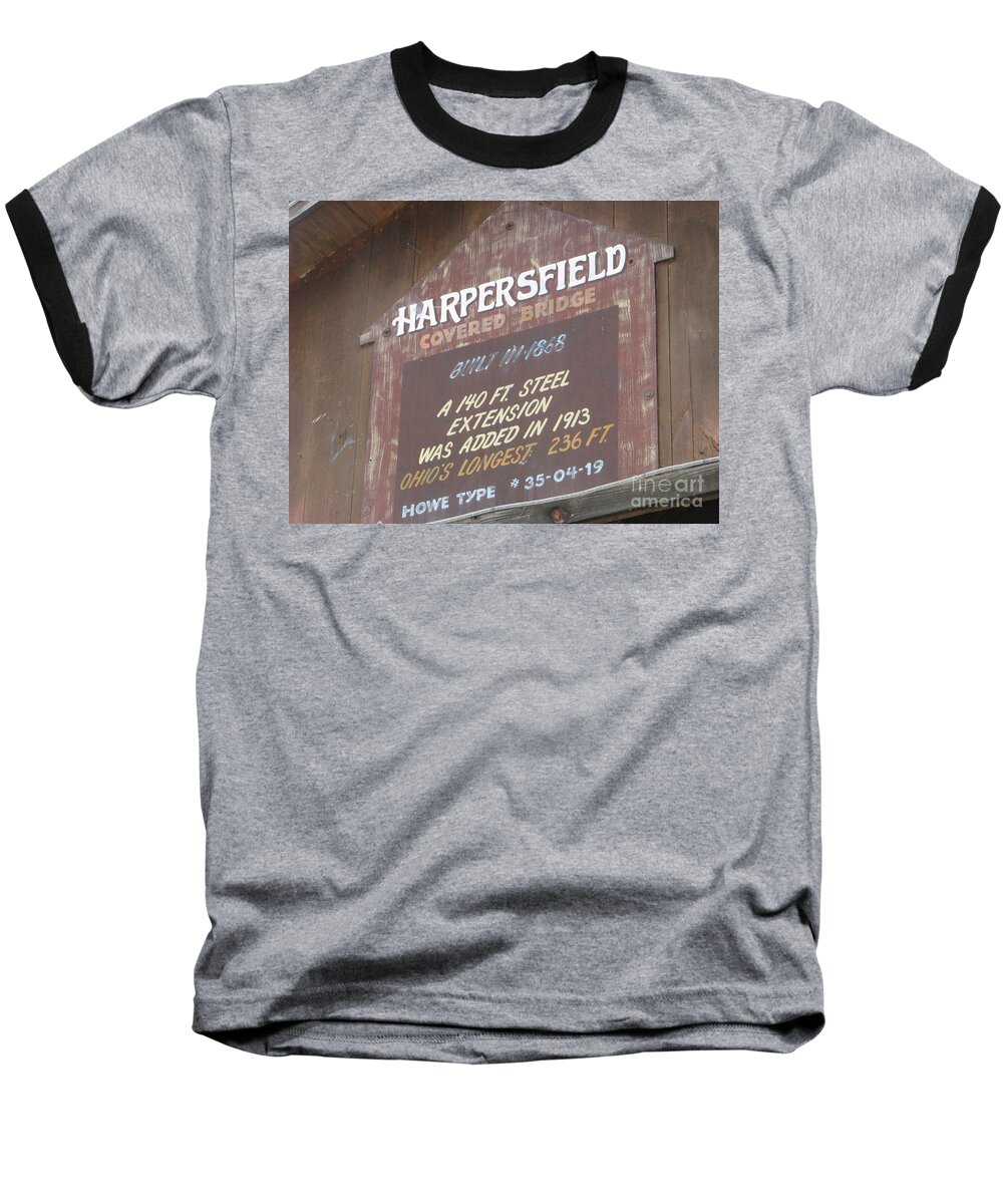 Covered Bridge Baseball T-Shirt featuring the photograph Covered Bridge by Michael Krek