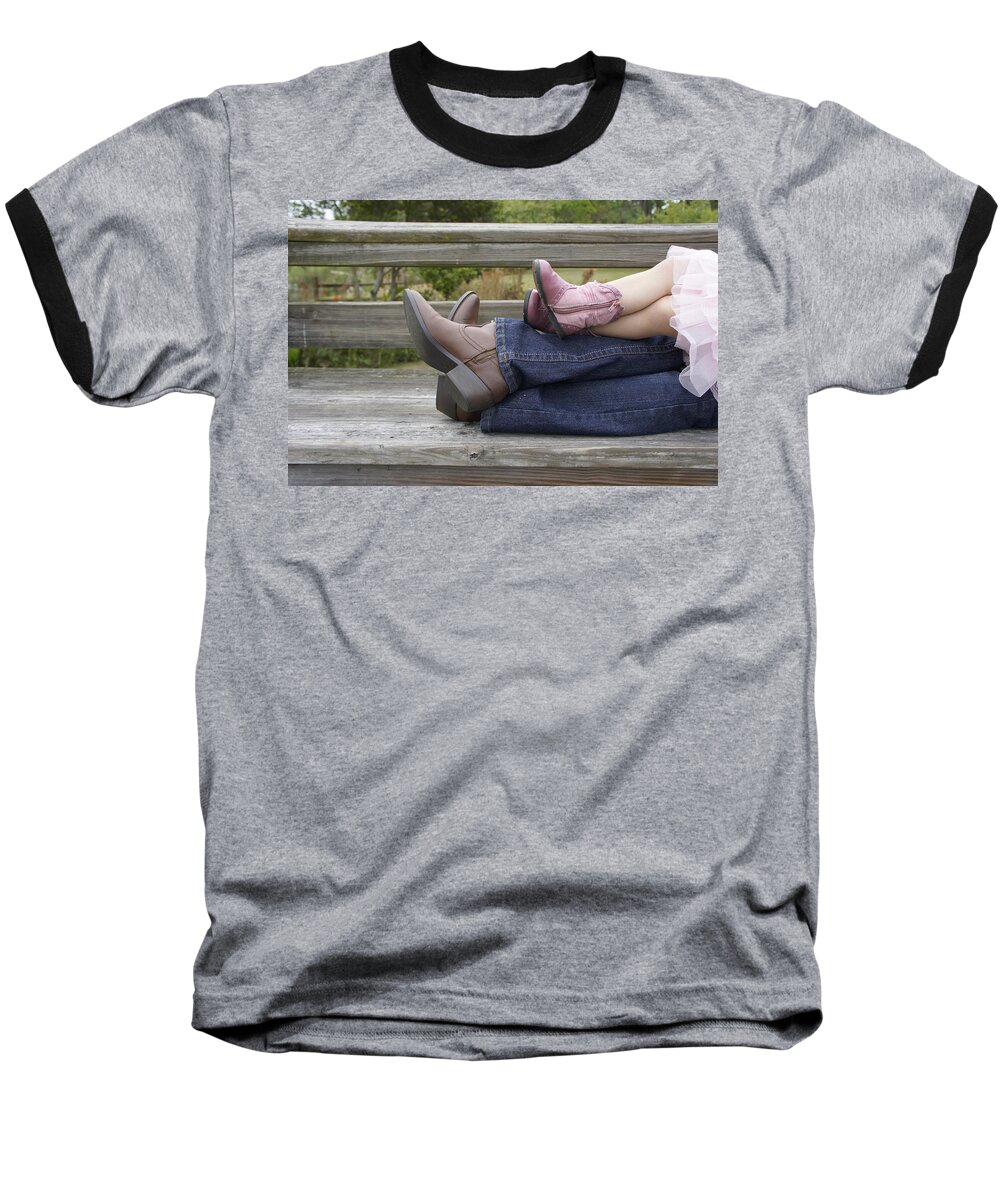 Mother Baseball T-Shirt featuring the photograph Cowgirls by Laurie Perry