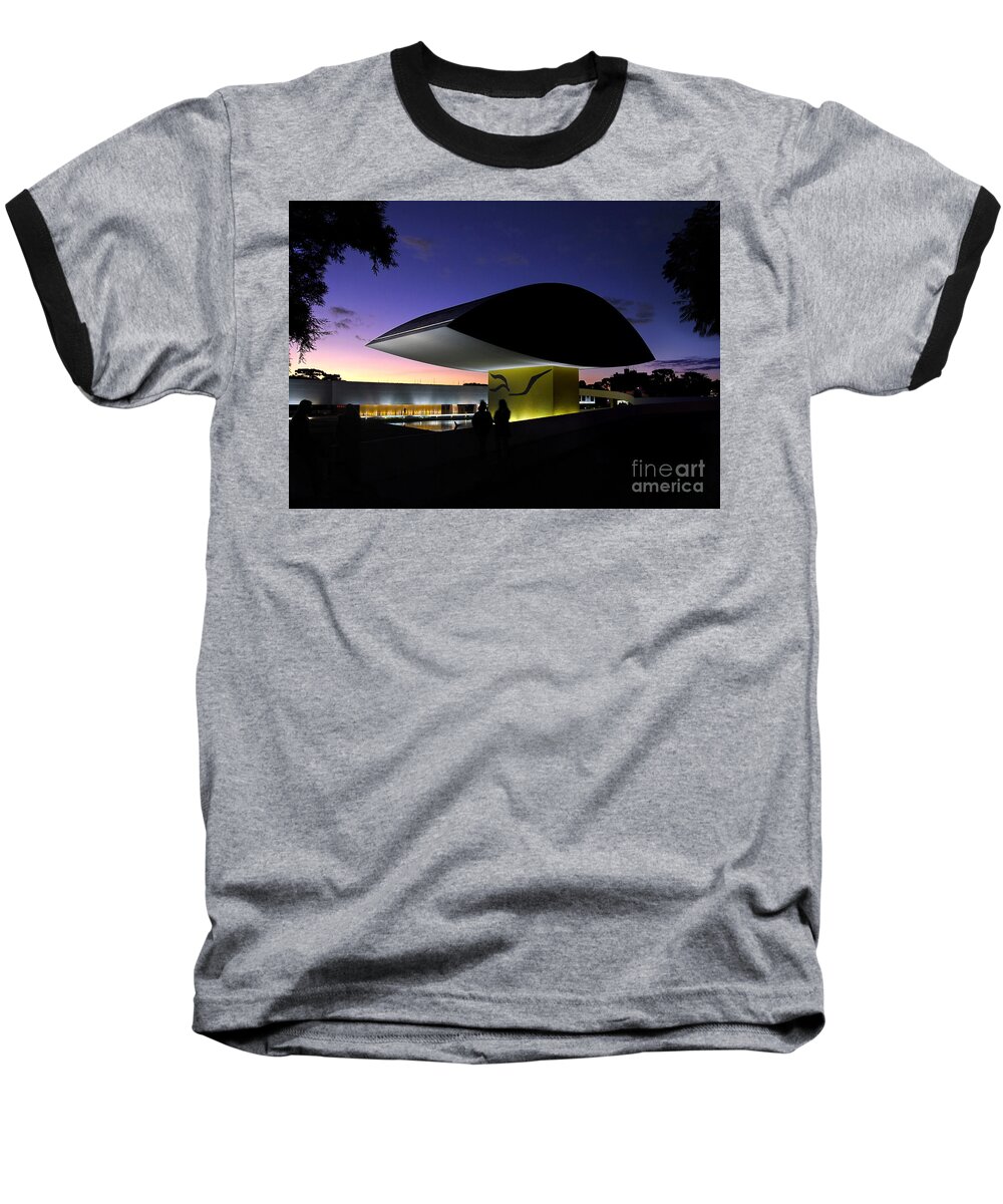 All Baseball T-Shirt featuring the photograph Curitiba - Museu Oscar Niemeyer by Carlos Alkmin