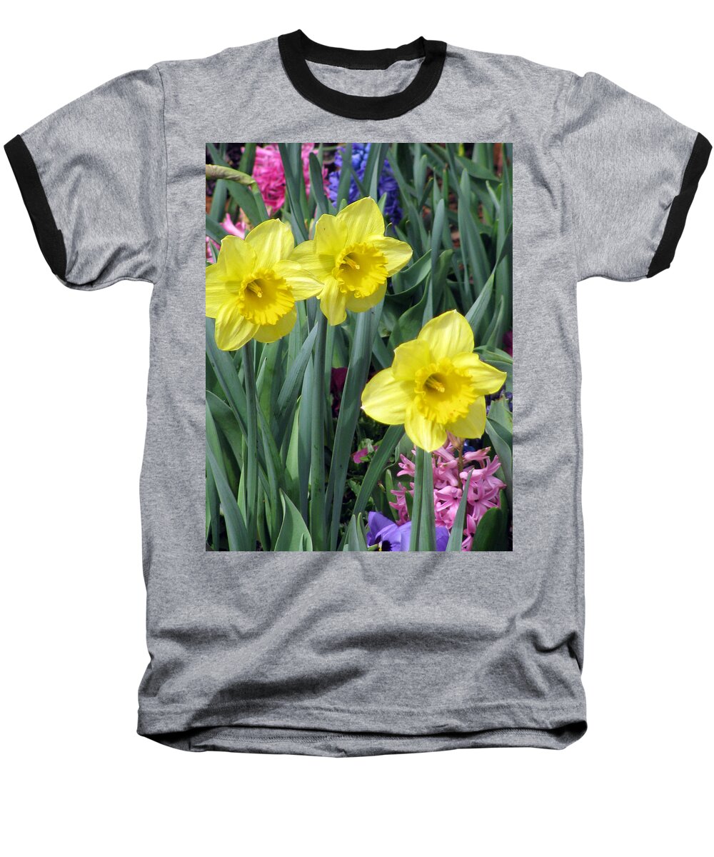 Daffodil Baseball T-Shirt featuring the photograph Daffodil 48 by Pamela Critchlow
