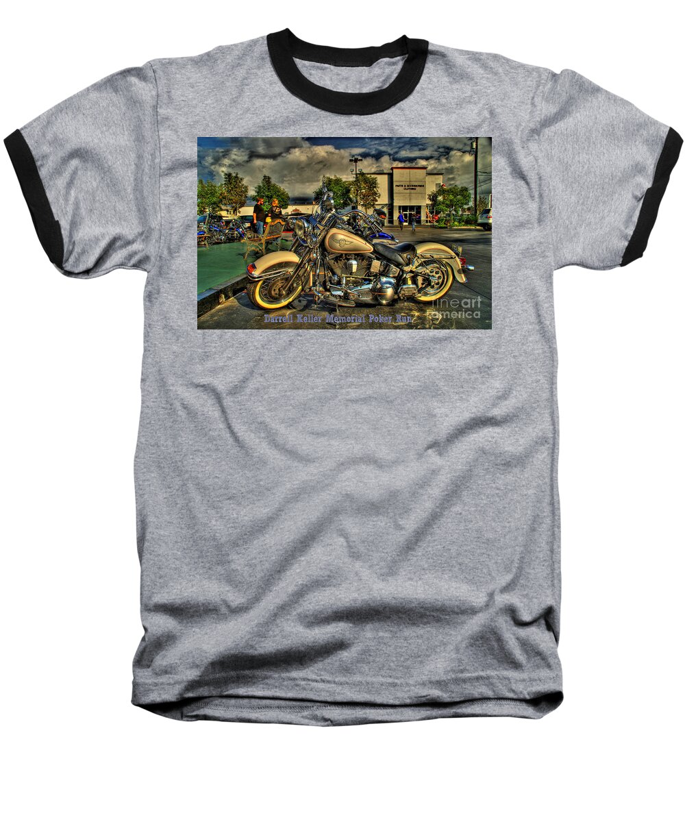 Road Baseball T-Shirt featuring the photograph Darrell Keller Memorial Poker Run by Phillip Allen