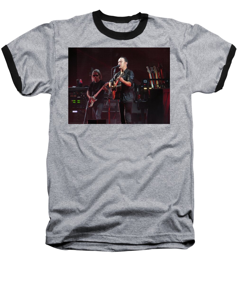 Dave Matthews Baseball T-Shirt featuring the photograph Dave Matthews Live by Aaron Martens