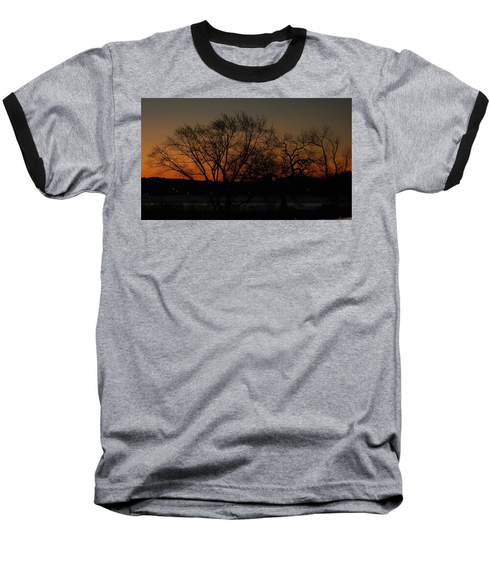Dawn Baseball T-Shirt featuring the photograph Dawns Early Light by Joe Faherty
