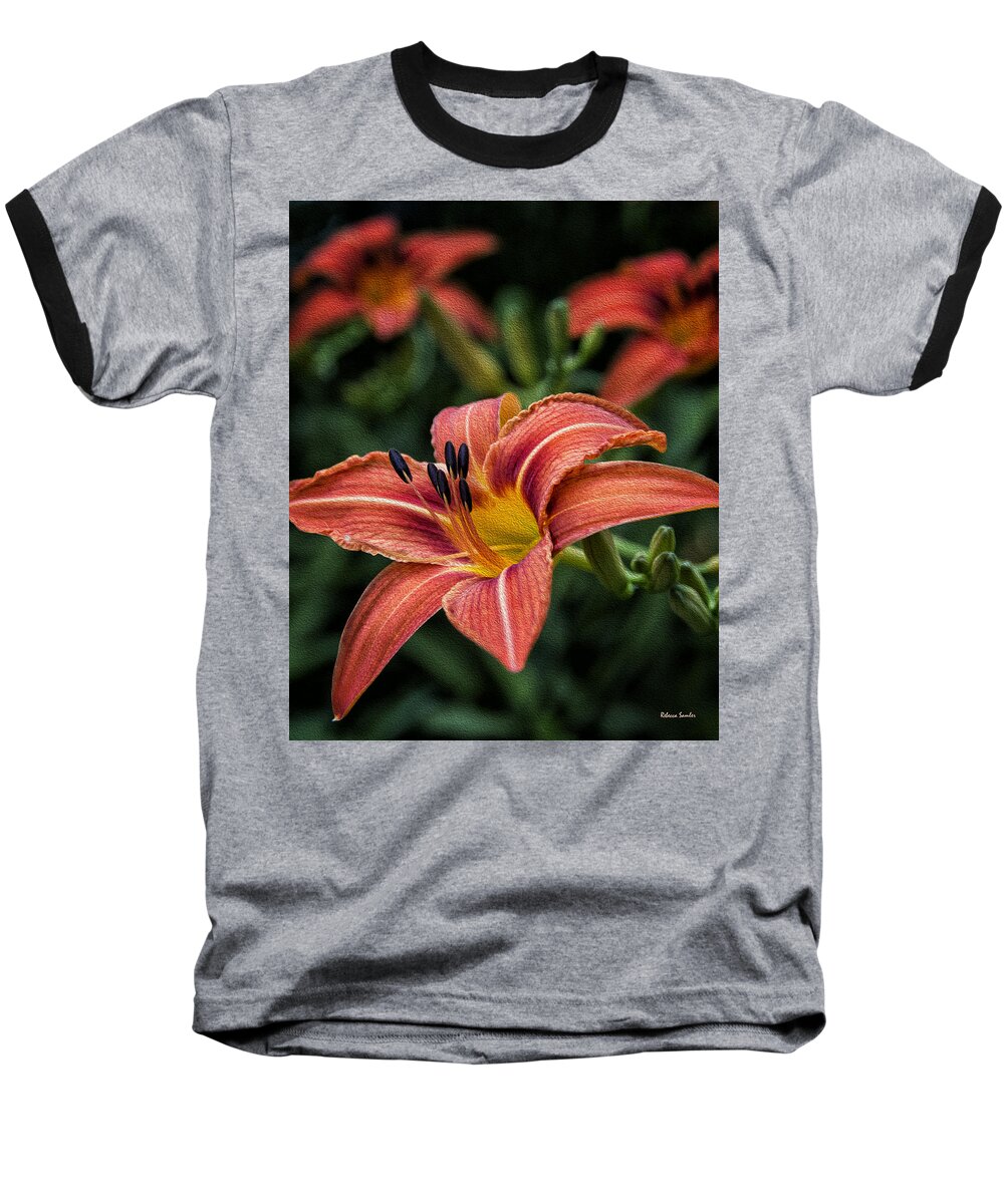 Flower Baseball T-Shirt featuring the photograph Day Lilies by Rebecca Samler
