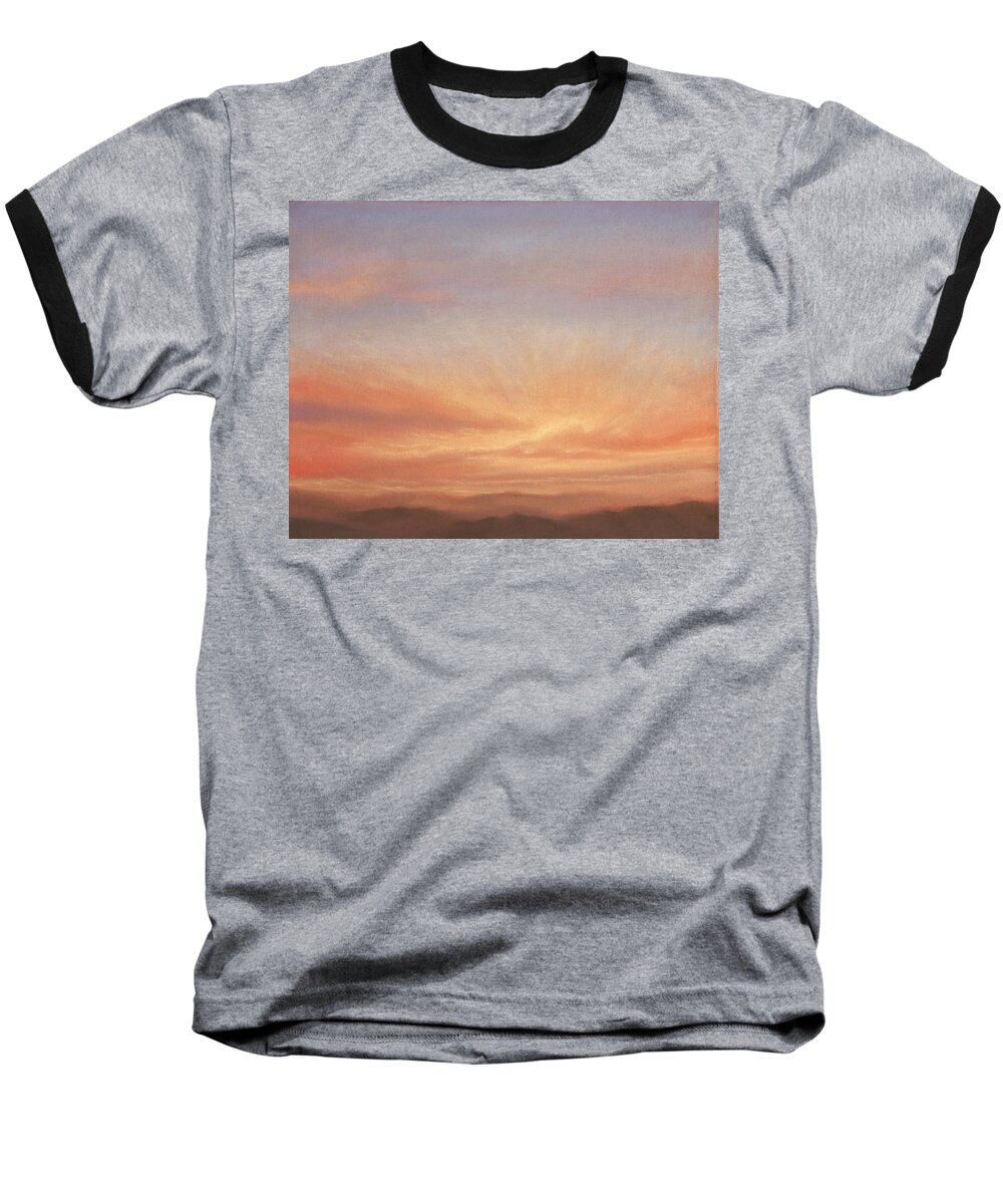 Desert Baseball T-Shirt featuring the pastel Desert Sky B by Michael Heikkinen