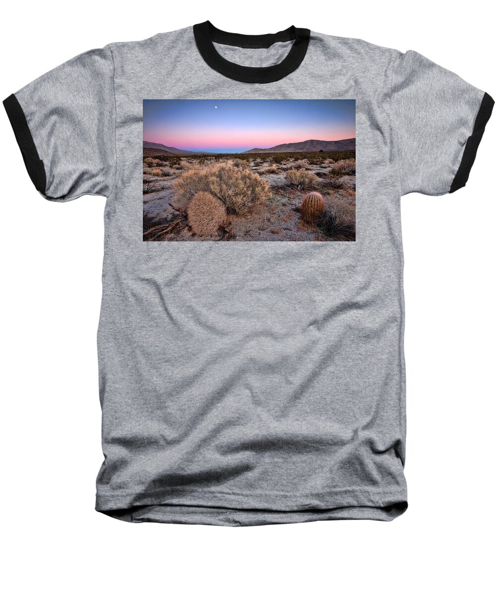 Anza-borrego Desert Baseball T-Shirt featuring the photograph Desert Twilight by Peter Tellone