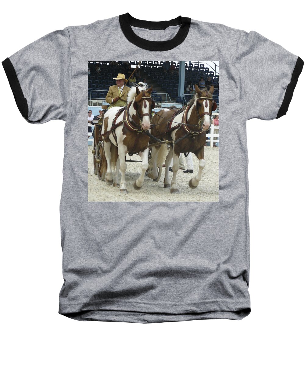 Devon Horse Show Baseball T-Shirt featuring the photograph Devon a by Mary Ann Leitch
